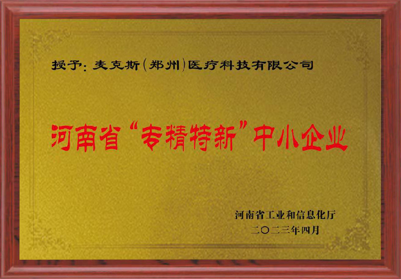 河南省工业和信息化厅授予河南省专精特新企业